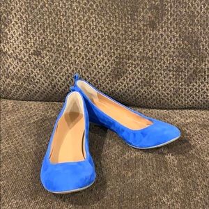 JCrew cobalt suede flats